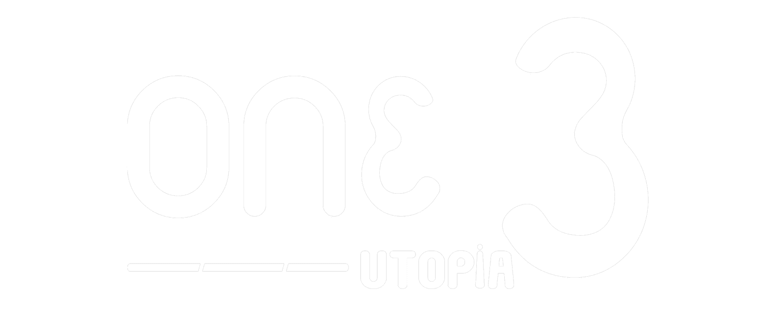 one 3 utopia white logo (2)